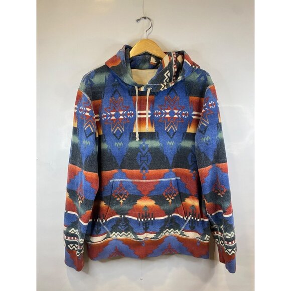 Polo Ralph Lauren Beacon Print Hoodie Aztec Southwestern Men's Size Large